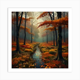 Leonardo Lightning Autumn Psicodelia Art 3 Art Print