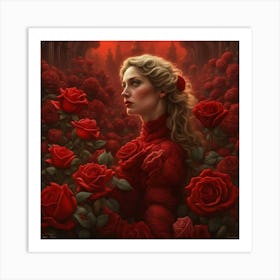 ' lady of the Roses' Art Print