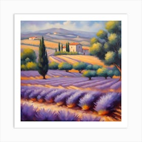 Lavender Field Art Print