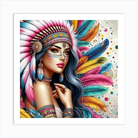 Indian Woman Art Print