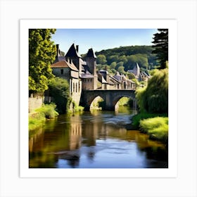 Village By The River Art Print