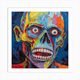 Skeleton Face Art Print