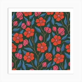 Red Flowers 1 Art Print