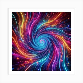 Abstract Psychedelic Swirl Art Print