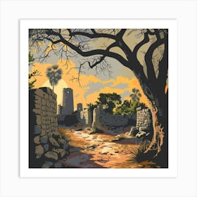 Ruins Of The Old City Art Print