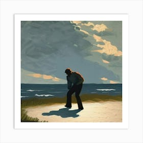 Man At The Beach Art Print