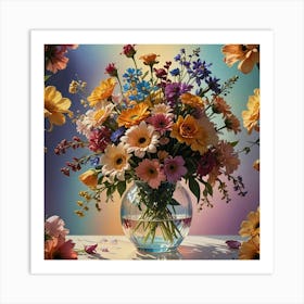 Flowers In A Vase 3 Art Print