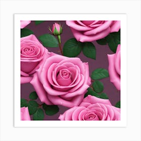 Pink Roses 3 Art Print