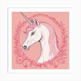Pink Unicorn 1 Art Print