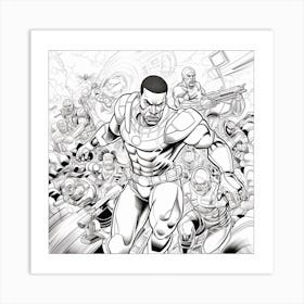 Thunder Soul Coloring Page Art Print