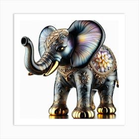 Elephant Figurine Art Print