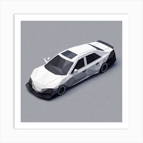 Low Poly Car Art Print