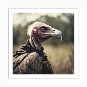 AI Portrait of Vulture Art Print