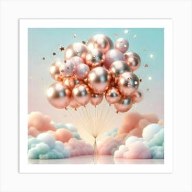 Balloons In The Sky 1 Art Print