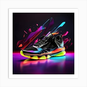 Glow In The Dark Sneakers 2 Art Print