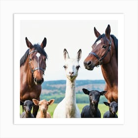 Family Of Horses 1 Art Print