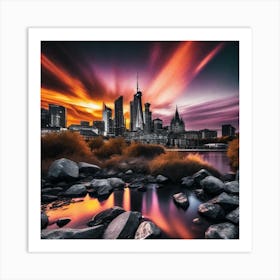 Sunset Over The City 5 Art Print