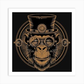 Steampunk Monkey 41 Art Print