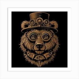 Steampunk Bear 24 Art Print