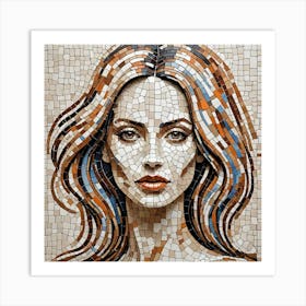 Abstract Art Of Woman Made With Tiles 4264610388 Affiche