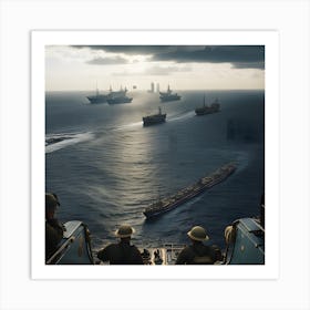 Naval Warfare - Ships at Sea 26 Art Print