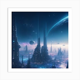 Futuristic City 15 Art Print