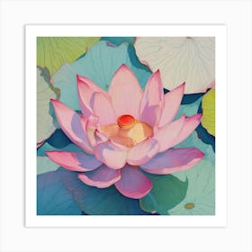 Bold Lotus Flower Art Print