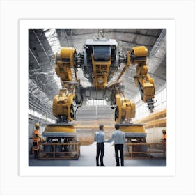 Robots In A Factory 2 Art Print