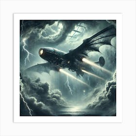 Fang Of The Storm Atmospheric Cloaking Art Print