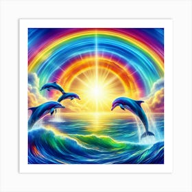 Dolphins In The Ocean 1 Art Print