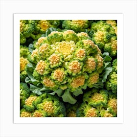 Close Up Of Broccoli 8 Art Print