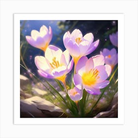 Crocus flower Art Print