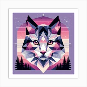 Pepper Low Poly Cat Art Print