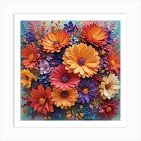 Colorful Flowers 3 Art Print