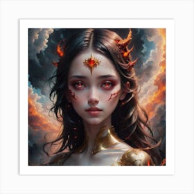 Demon Girl 3 Art Print