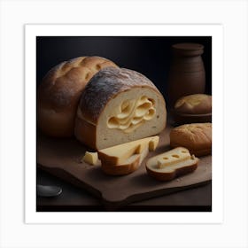 Bread And Cheese Art Print