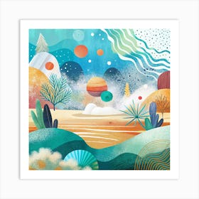 Abstract Landscape Painting Art Print