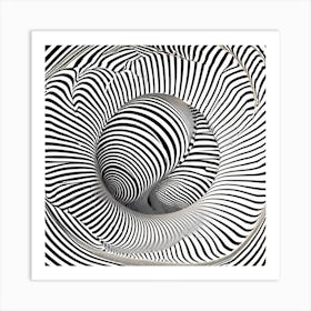 Op Art Imagine A White Square Surface Printed Art Print