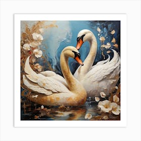 Swans 13 Art Print