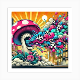 Psychedelic Mushroom 3 Art Print