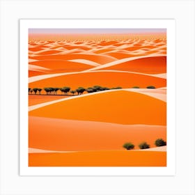 Sahara Countryside Peaceful Landscape (73) Art Print