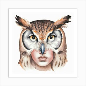 Owl Portrait Art Print