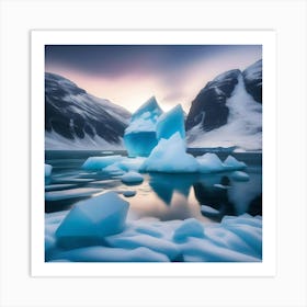 ICE BERGS Art Print