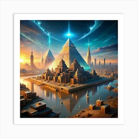 Egyptian City Art Print