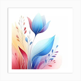 Abstract Flower Painting 6 Art Print