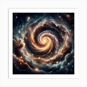 Abstract Wallart Celestial Whirlpool 4 Art Print