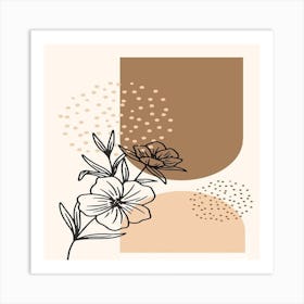 Abstract Flowers Art Print