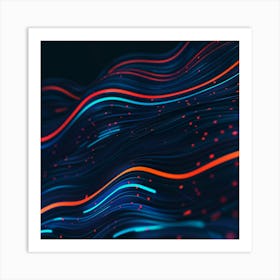 Abstract Wave Pattern 1 Art Print