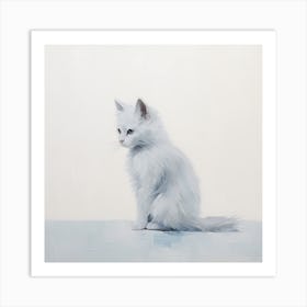 White Kitten Art Print