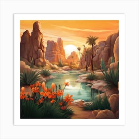 Desert Landscape Art Print